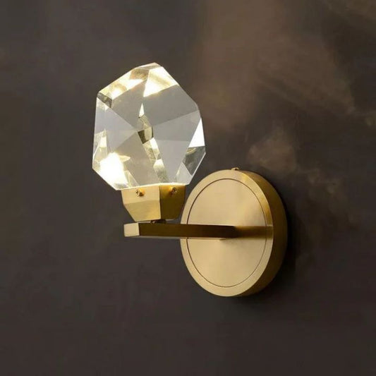 Isaro Faceted Crystal Prisms Wall Sconce