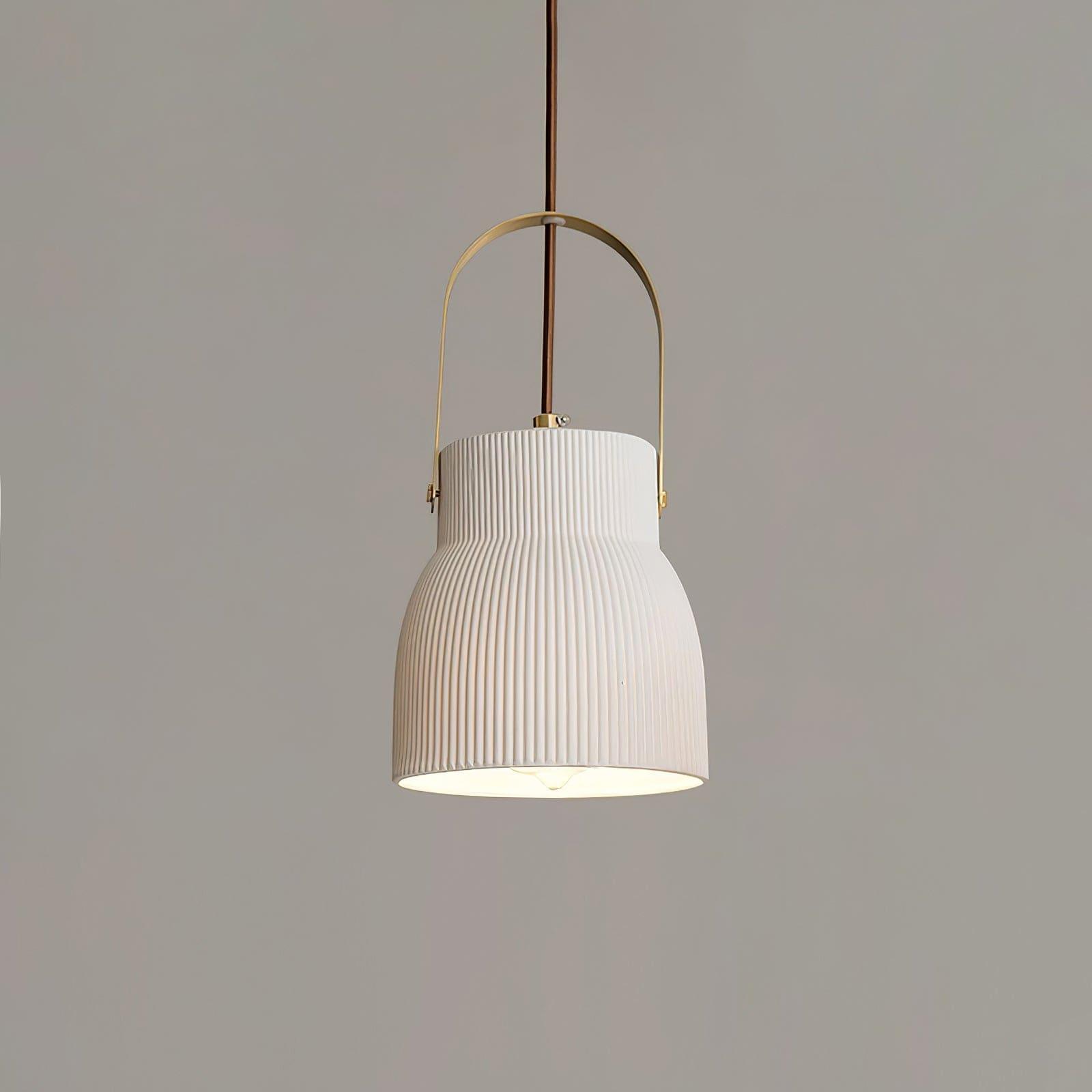Ribbed Ceramic Pendant Lamp