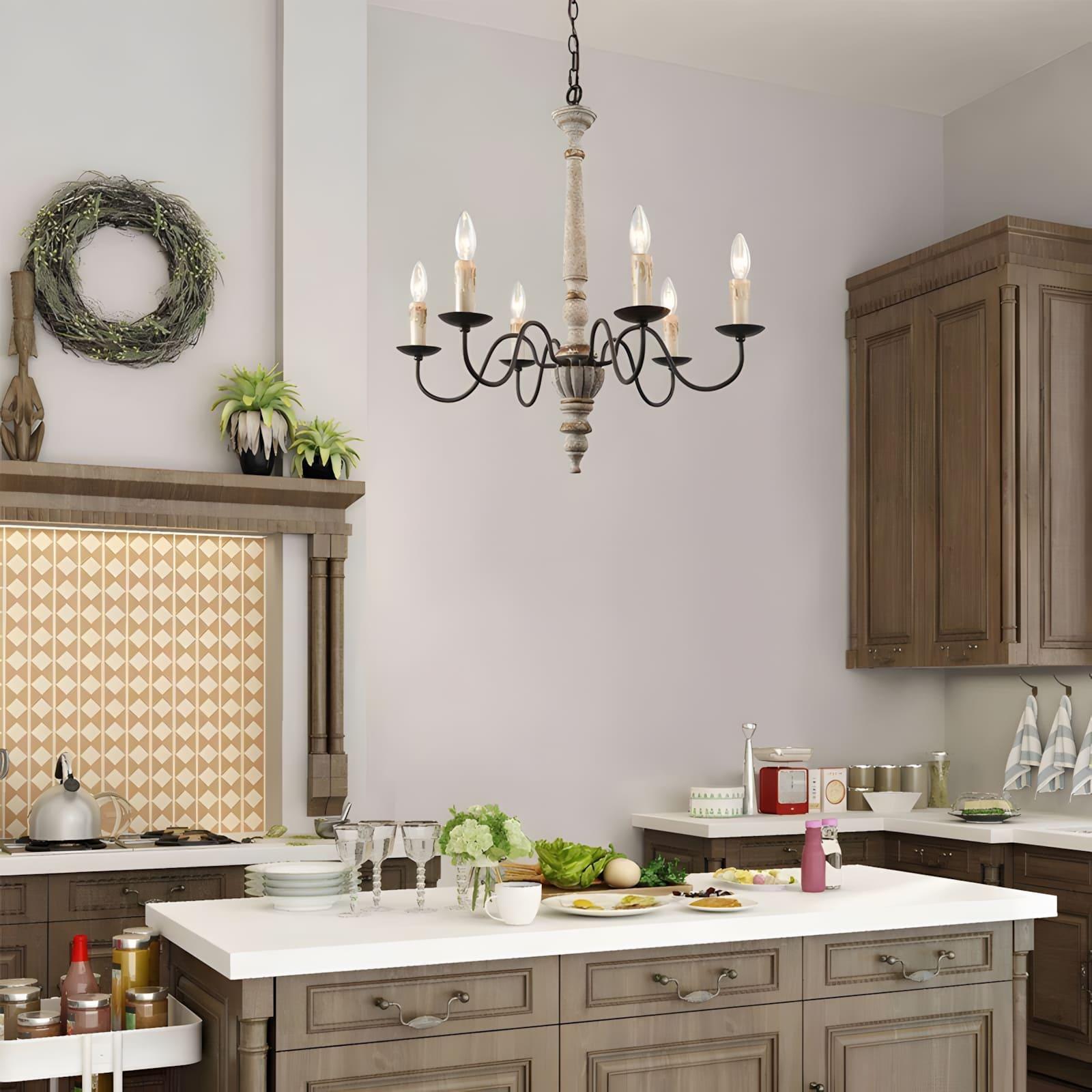 Rustic Candlestick Chandelier