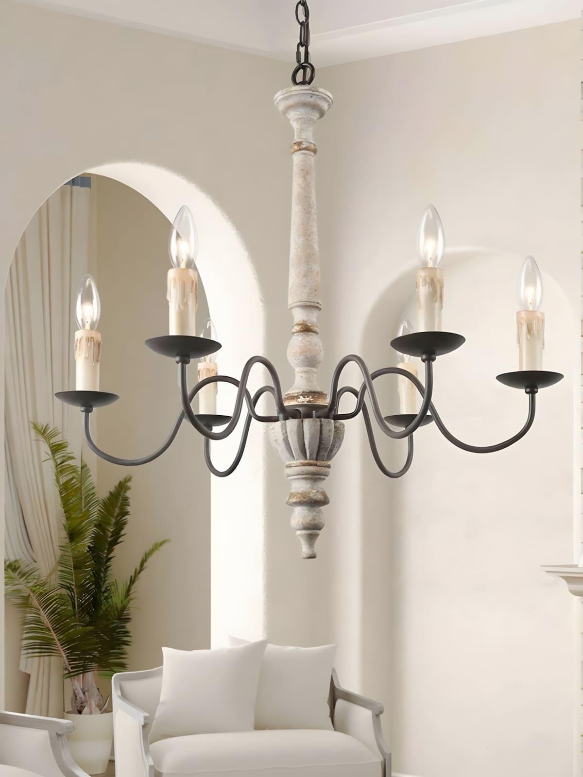 Rustic Candlestick Chandelier