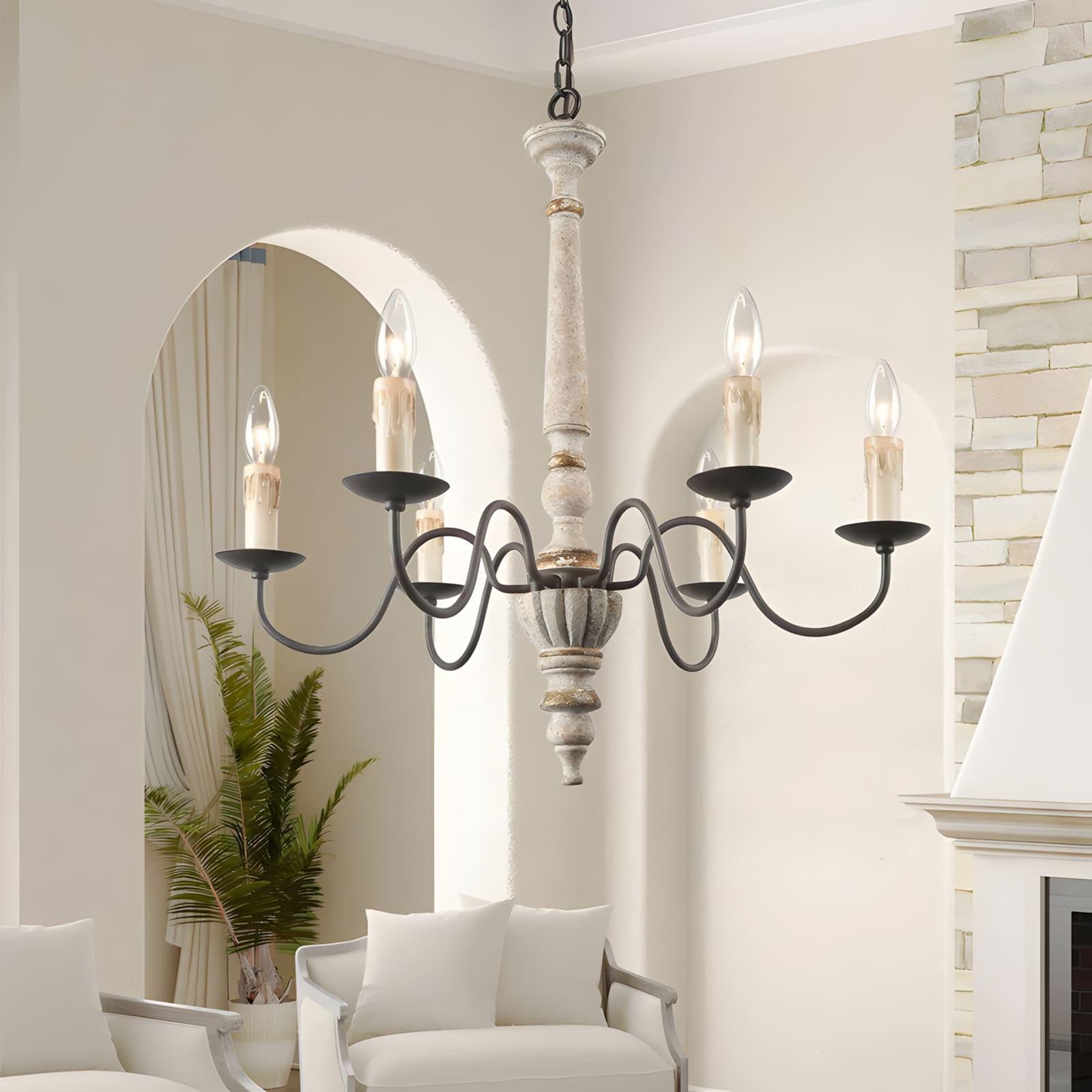 Rustic Candlestick Chandelier