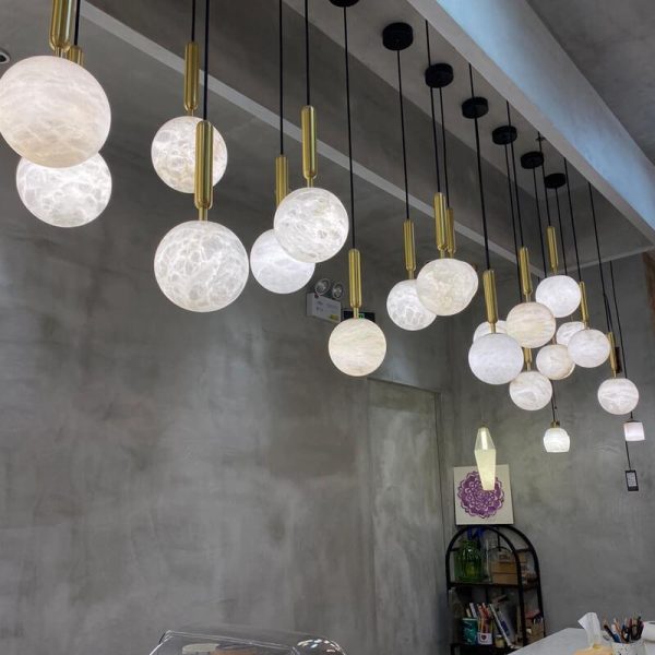 alabaster global pendant light