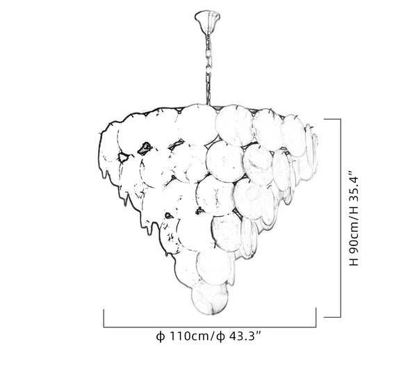 Marble Multi-Tiered Round Chandelier