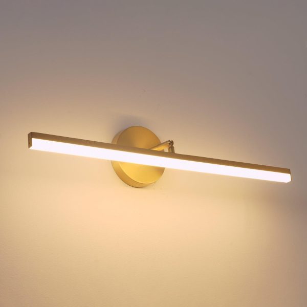brass led bath vanity light