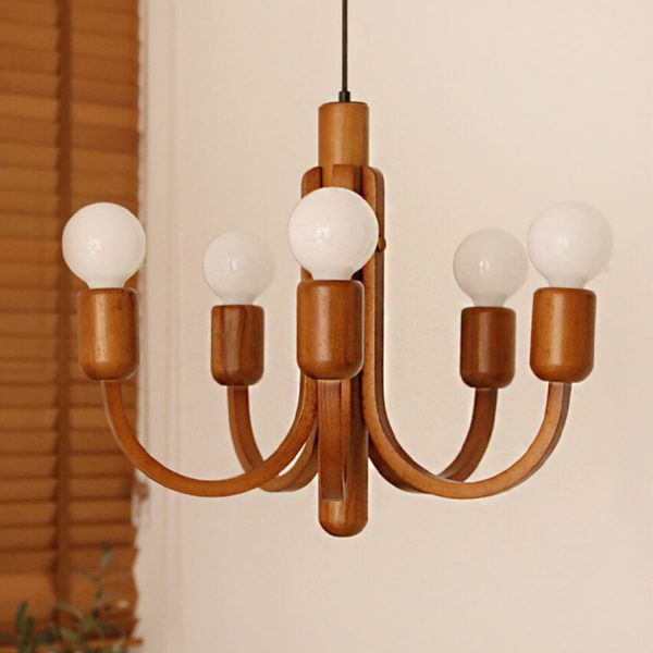 candela teak chandelier