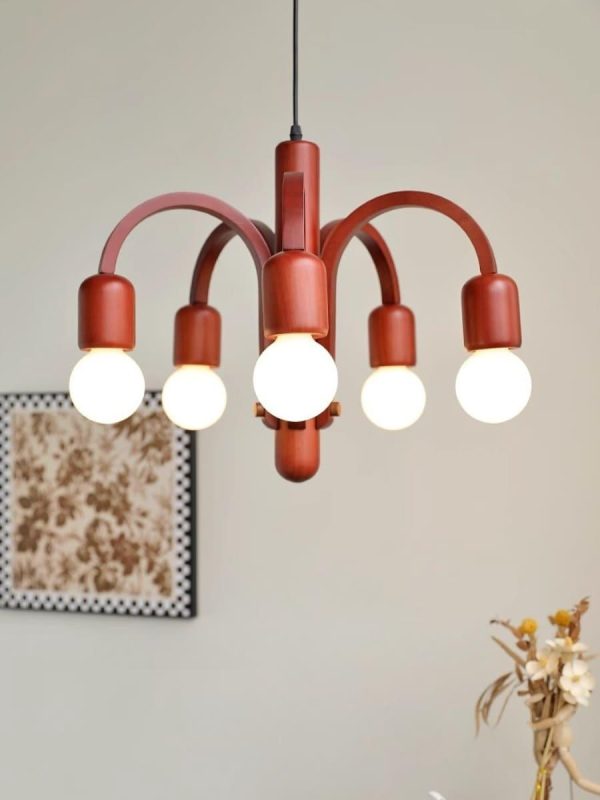 candela teak chandelier