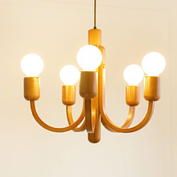 candela teak chandelier