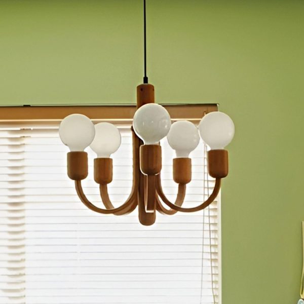 candela teak chandelier