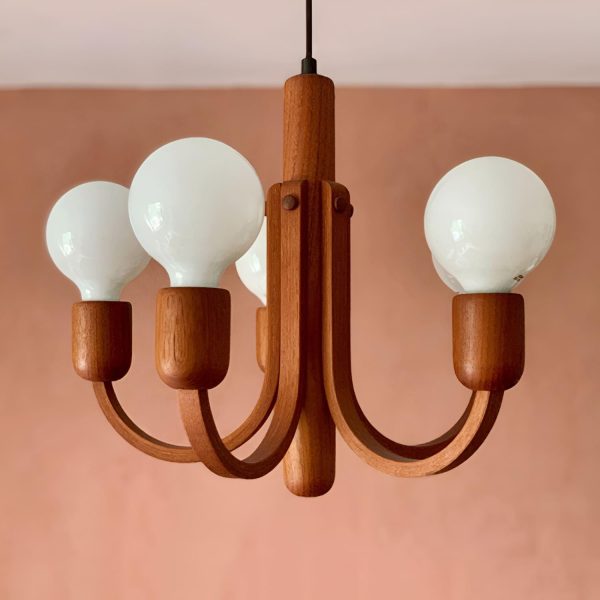 candela teak chandelier