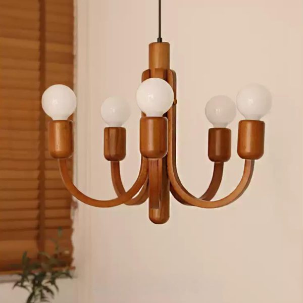 candela teak chandelier
