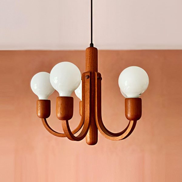 candela teak chandelier