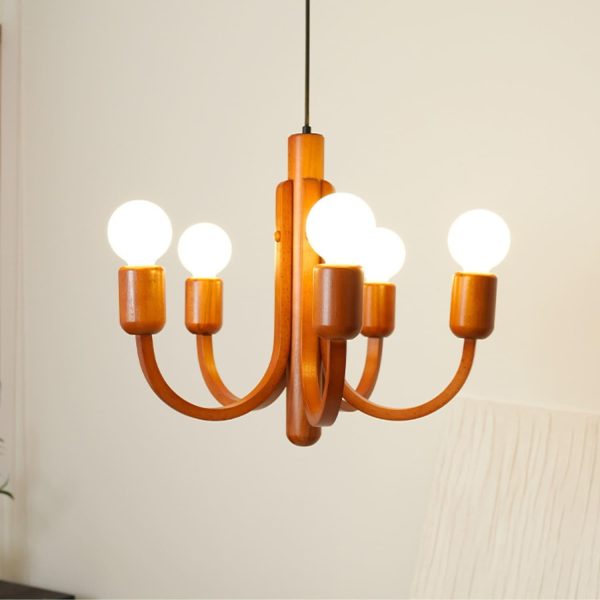 candela teak chandelier