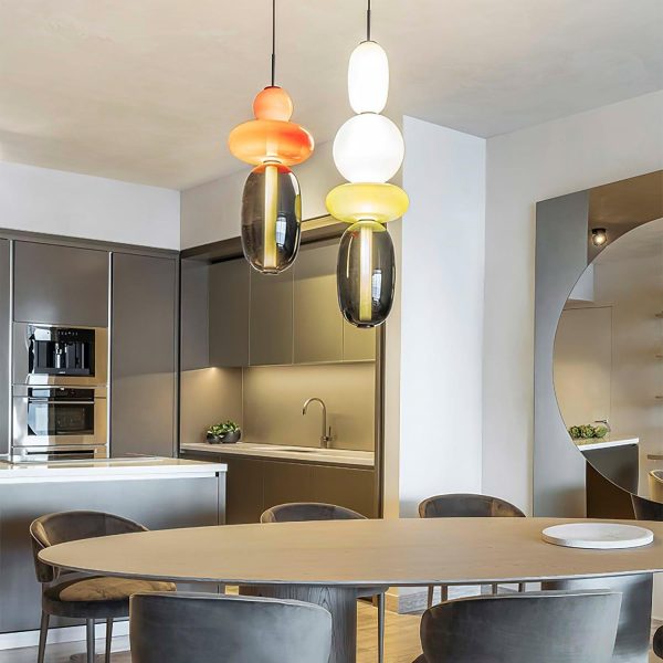 candied glass pendant light