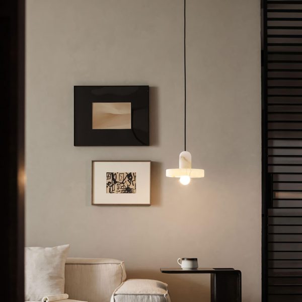 carrara alabaster pendant lamp