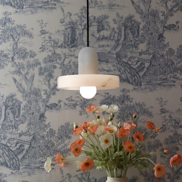 carrara alabaster pendant lamp