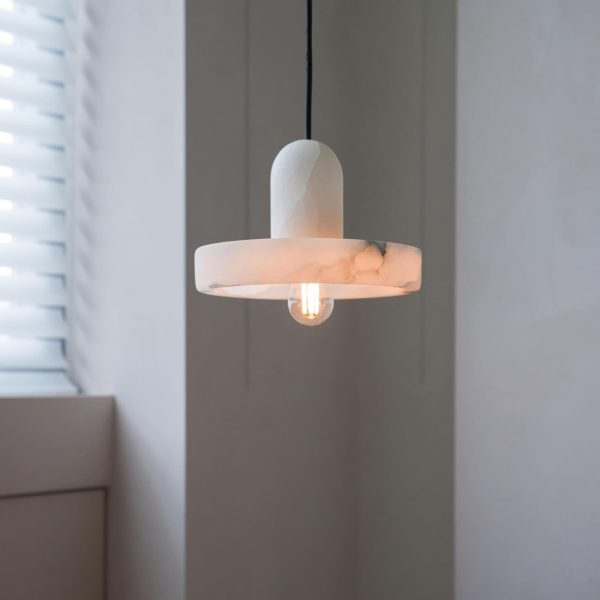 carrara alabaster pendant lamp