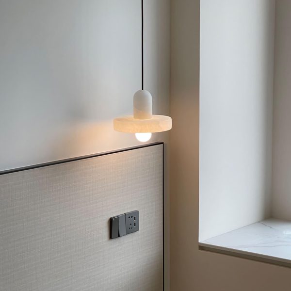 carrara alabaster pendant lamp
