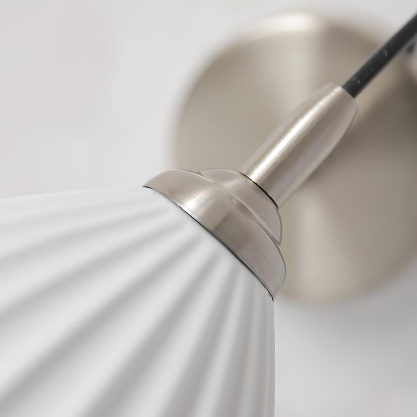 ceramic ribbed wall light