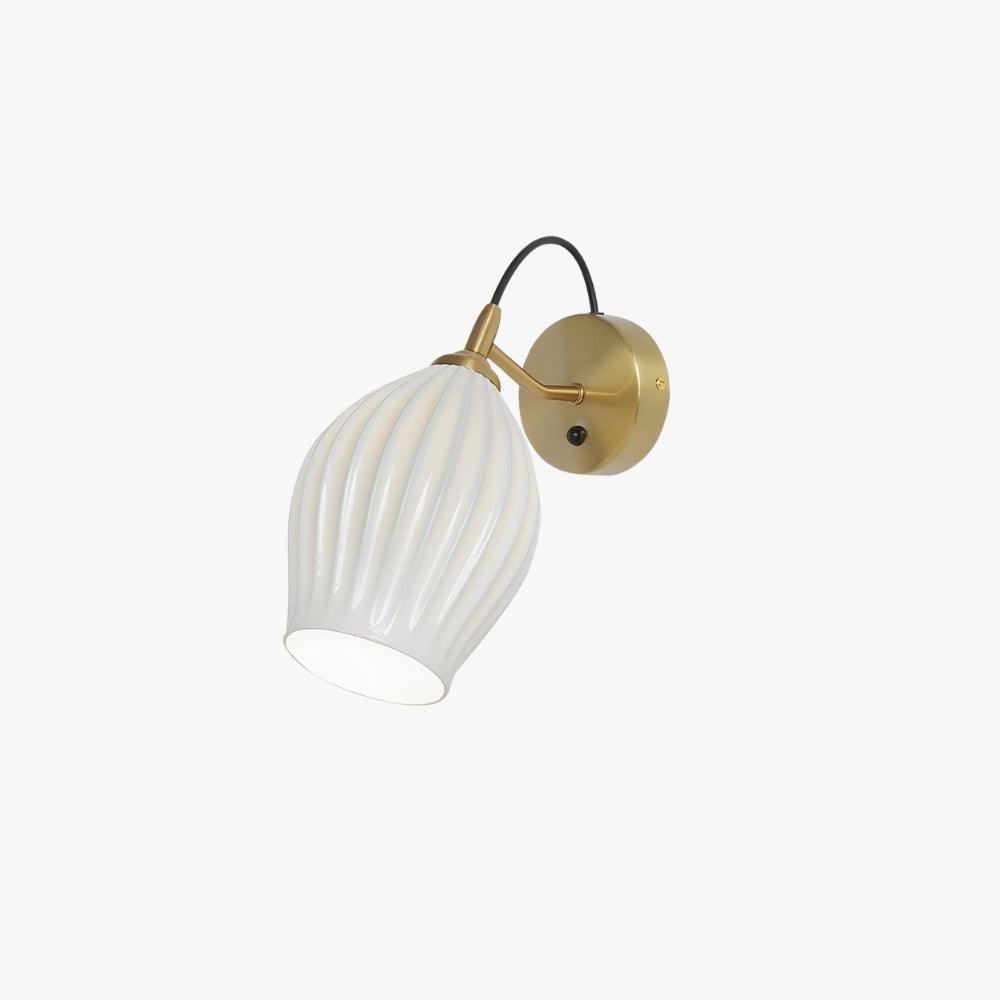 ceramic ribbed wall light