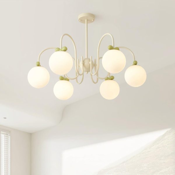 cream cherry chandelier