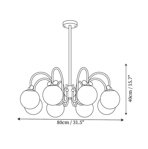 cream cherry chandelier