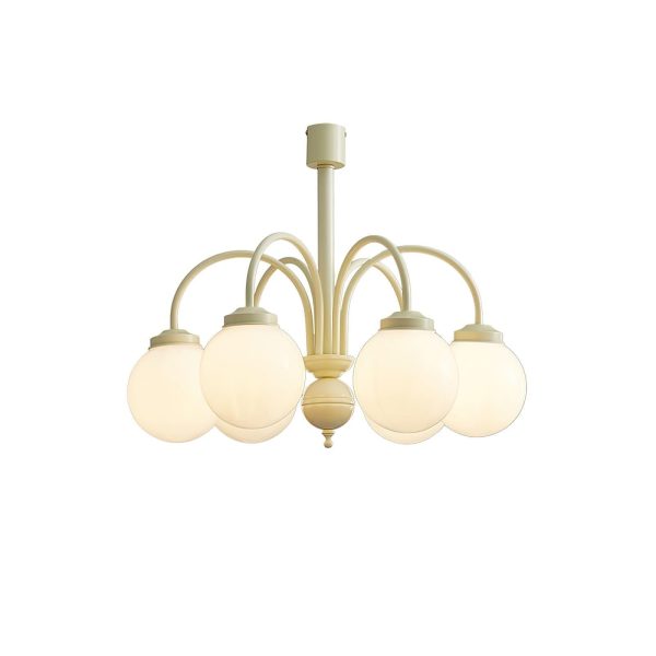 glass sphere cream chandelier