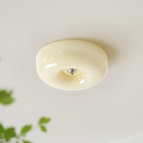 cream pudding ceiling lamp