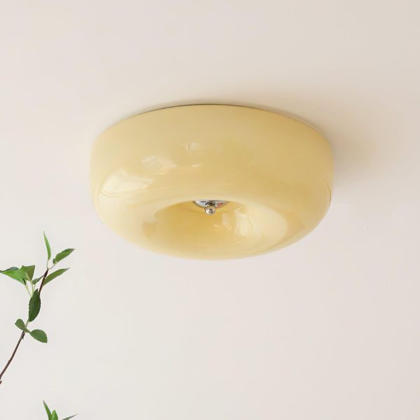 cream pudding ceiling lamp