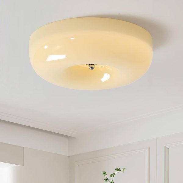 cream pudding ceiling lamp