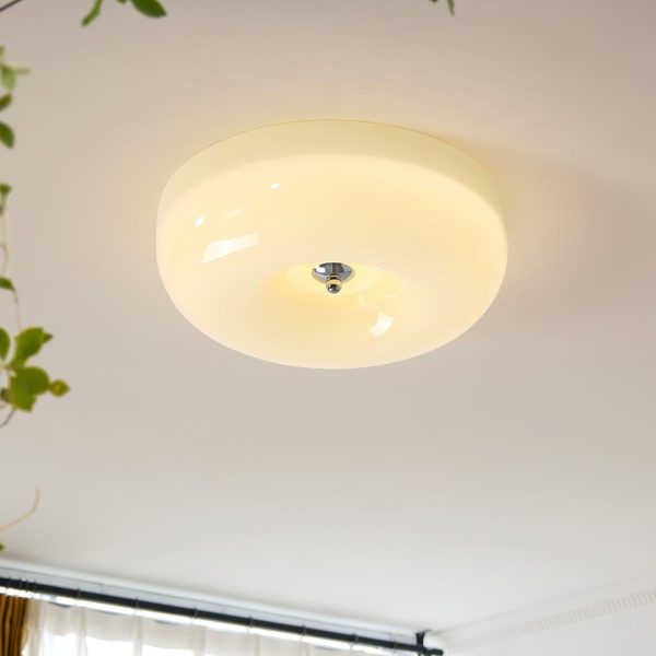 cream pudding ceiling lamp