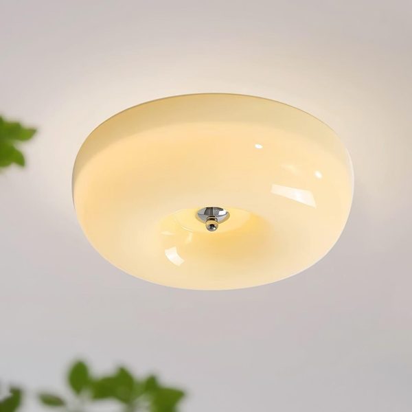 cream pudding ceiling lamp