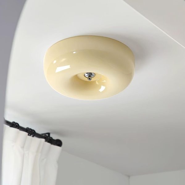 cream pudding ceiling lamp