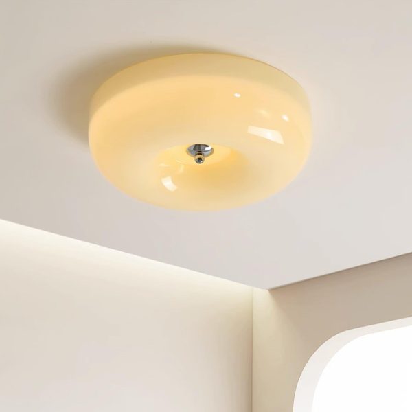 cream pudding ceiling lamp