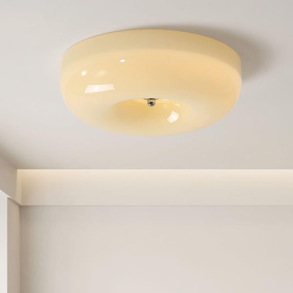 cream pudding ceiling lamp