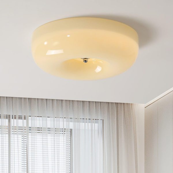 cream pudding ceiling lamp
