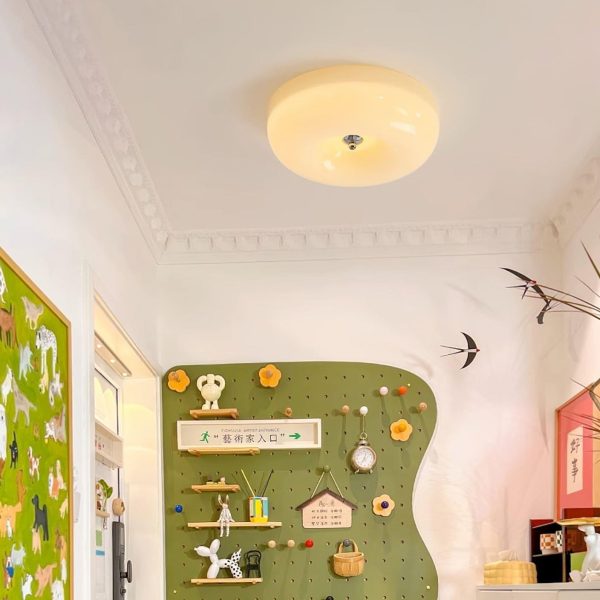 cream pudding ceiling lamp