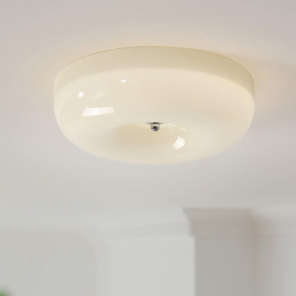 cream pudding ceiling lamp
