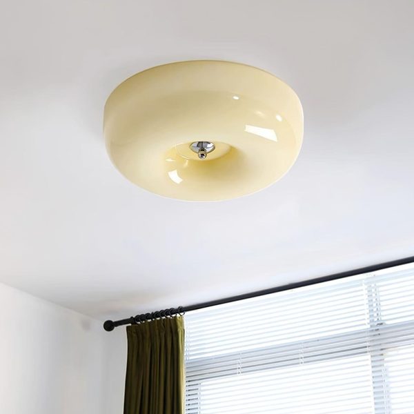 cream pudding ceiling lamp
