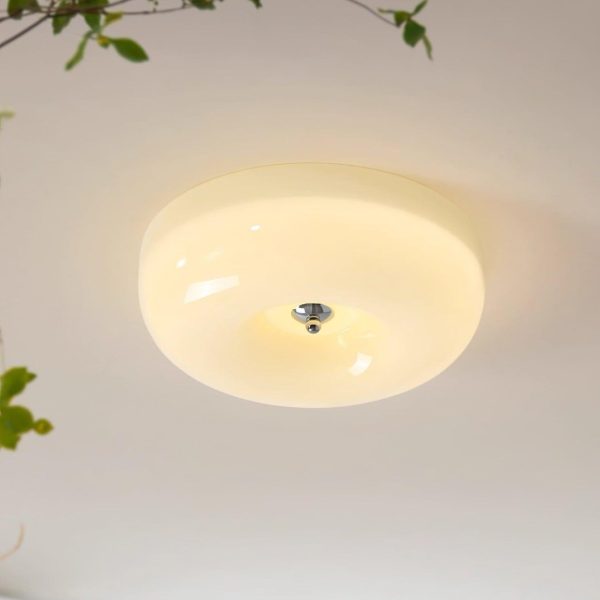 cream pudding ceiling lamp
