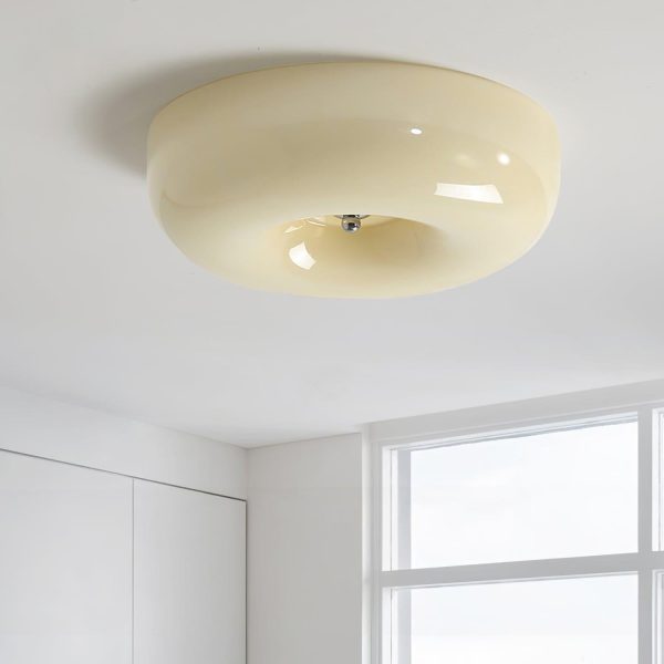 cream pudding ceiling lamp