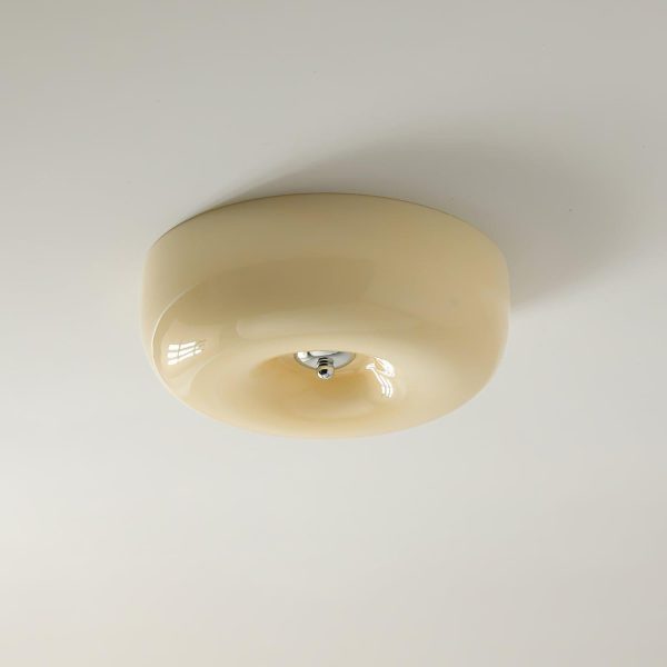 cream pudding ceiling lamp