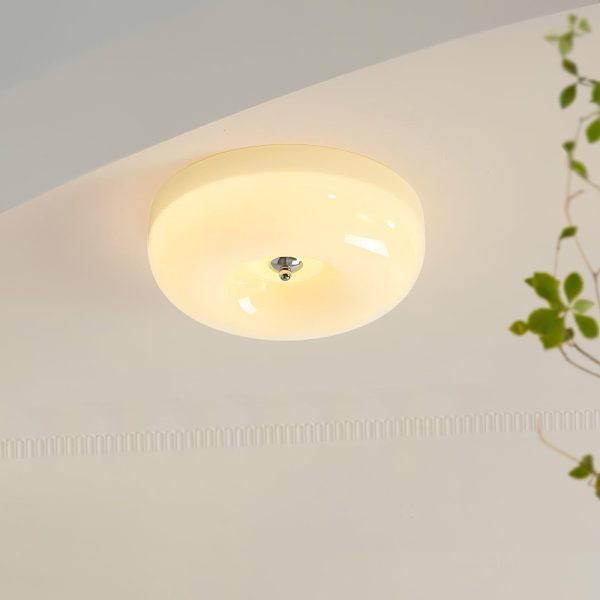 cream pudding ceiling lamp