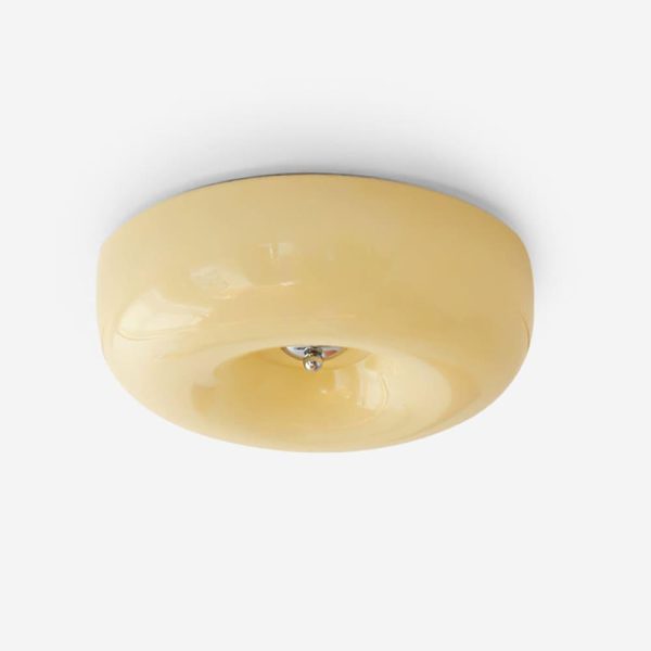 cream pudding ceiling lamp
