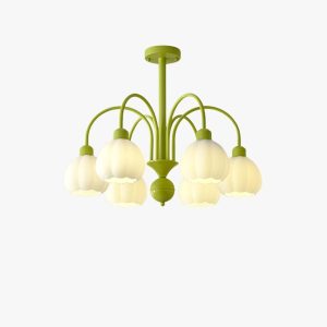 cream style pumpkin chandelier