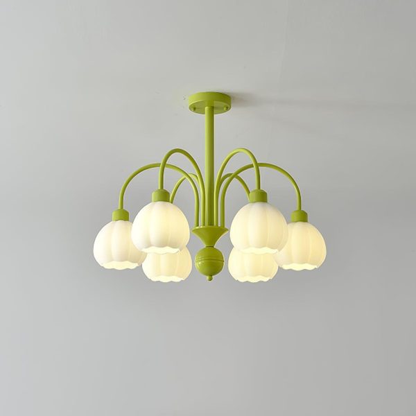 cream style pumpkin chandelier