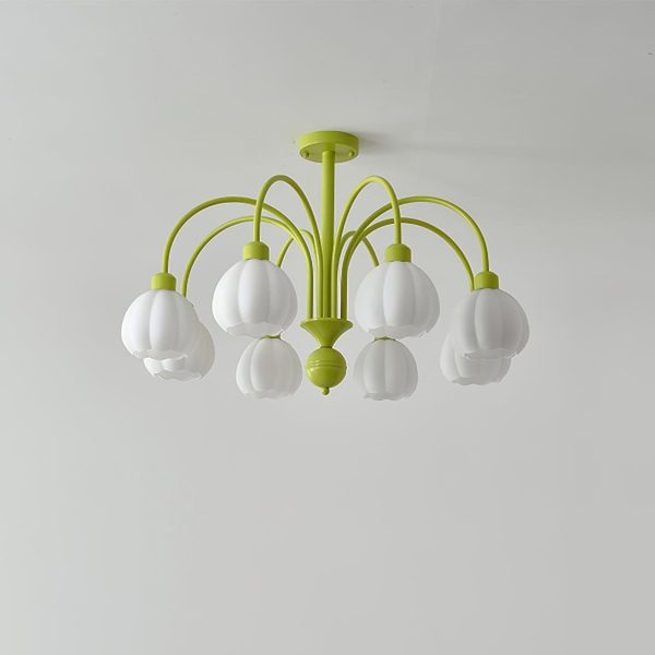 cream style pumpkin chandelier