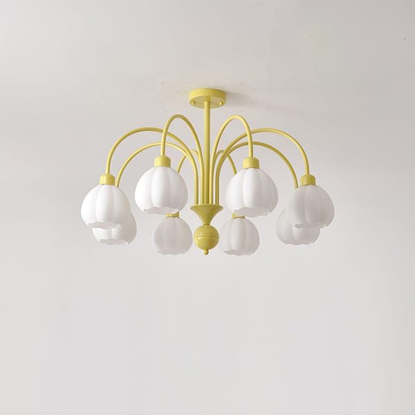 cream style pumpkin chandelier