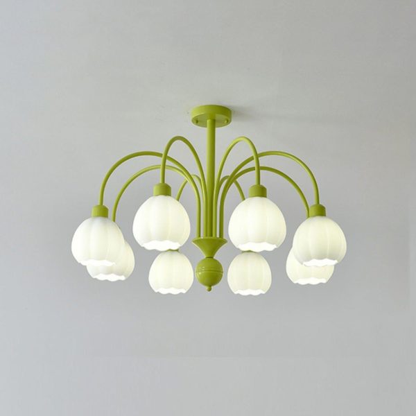 cream style pumpkin chandelier