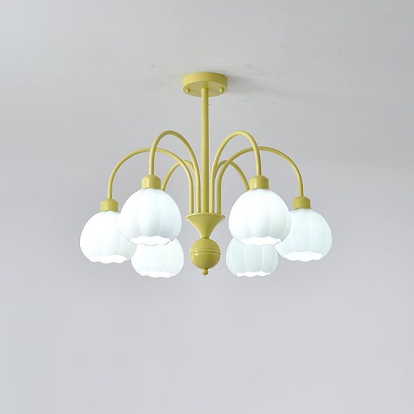 cream style pumpkin chandelier