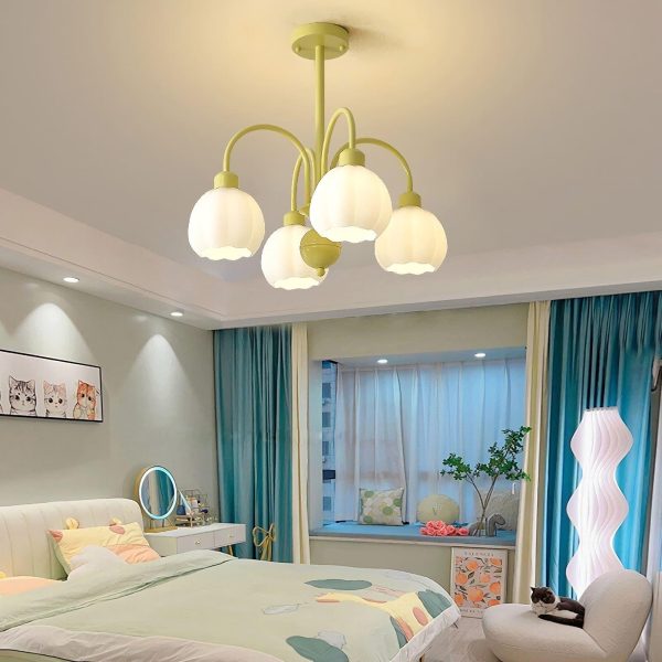 cream style pumpkin chandelier
